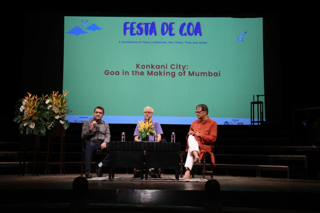 Damodar Mauzo, Abhay Sardesai and Jerry Pinto