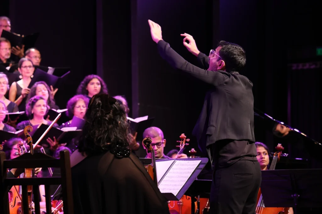 The Stuti Choral and String Ensemble, led by Parvesh Java 