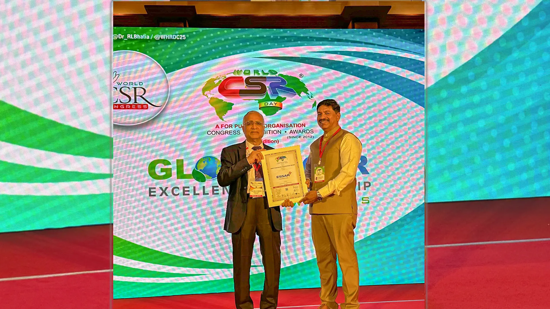 Essar Foundation Wins Prestigious Awards at the 14th World CSR Day & Congress